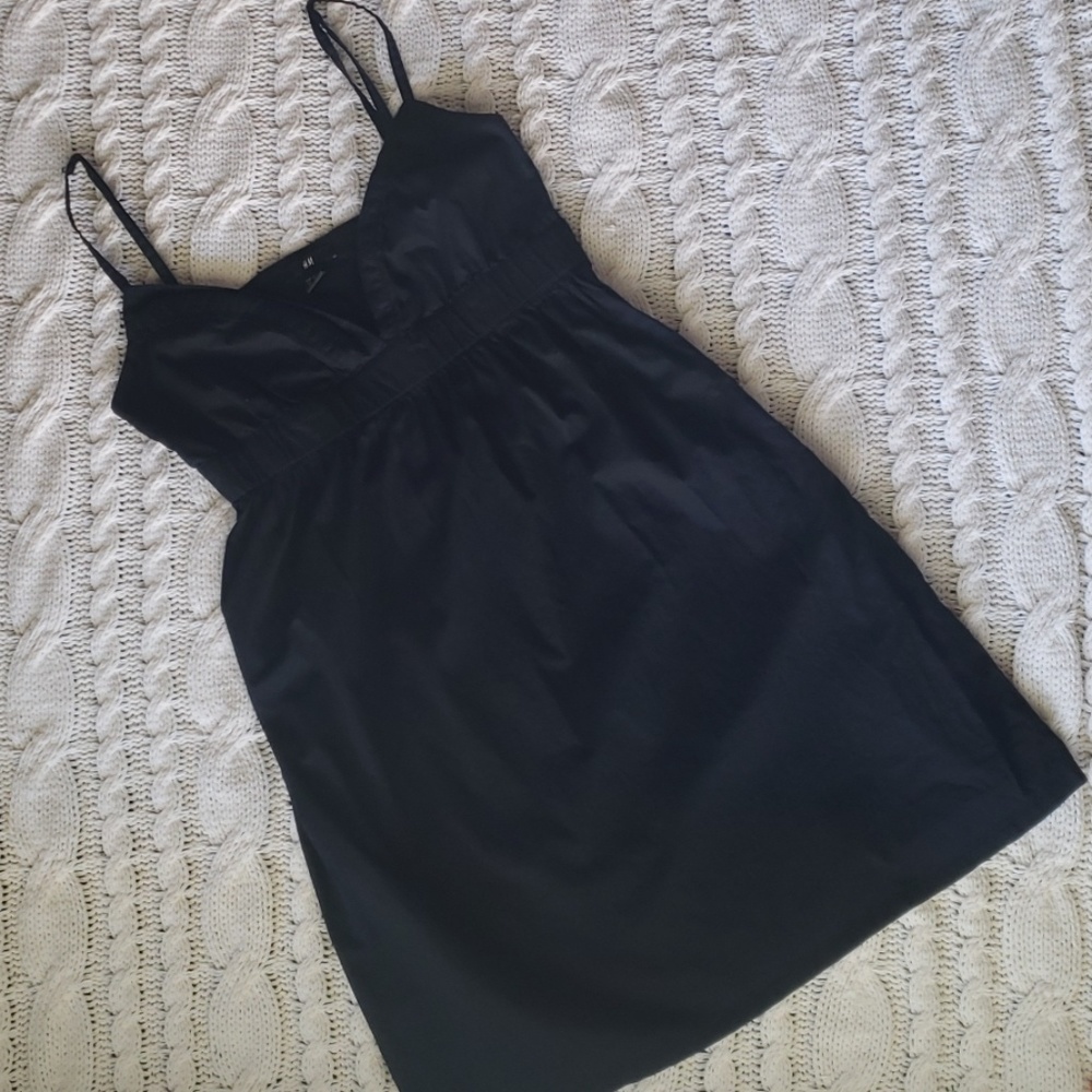 H&M little black dress with straps. Party dress